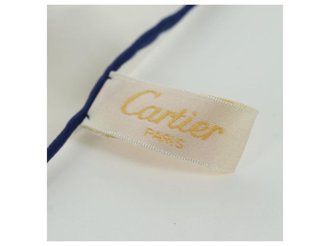 Sciarpa in seta bianca Auth BA11830A di CARTIER Bianco - vista 15