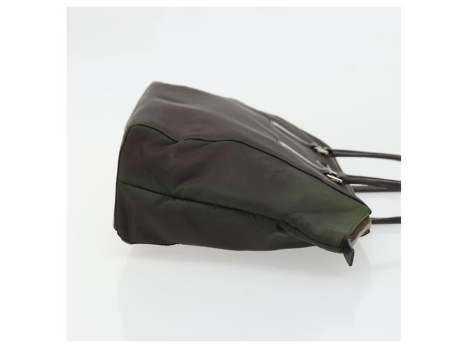 PRADA Borsa a mano in nylon marrone argento Auth ARZ881 - vista 3