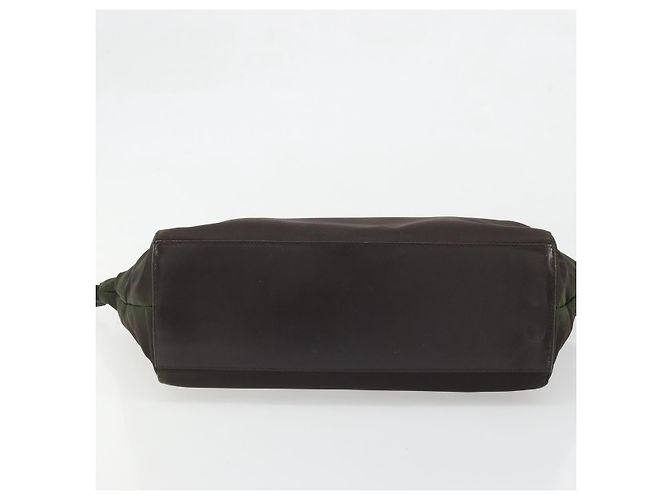 PRADA Borsa a mano in nylon marrone argento Auth ARZ881 - vista 5