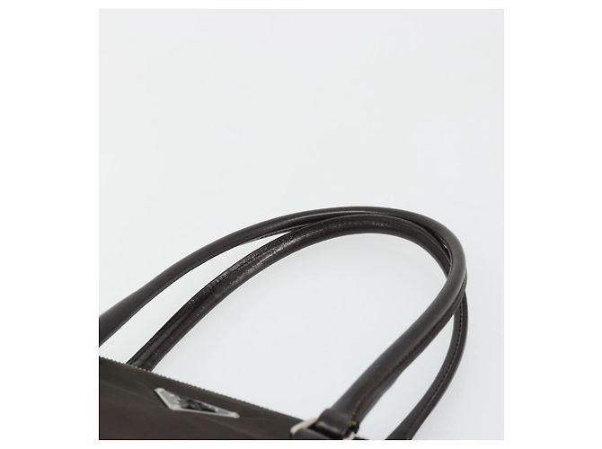 PRADA Borsa a mano in nylon marrone argento Auth ARZ881 - vista 8