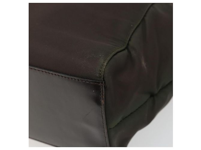 PRADA Borsa a mano in nylon marrone argento Auth ARZ881 - vista 9