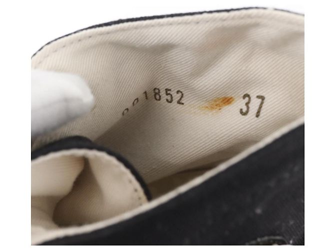 Sneakers Alte CHANEL Tela Nera Bianca A01852 CC Auth SW2298A Nero Bianco - vista 34