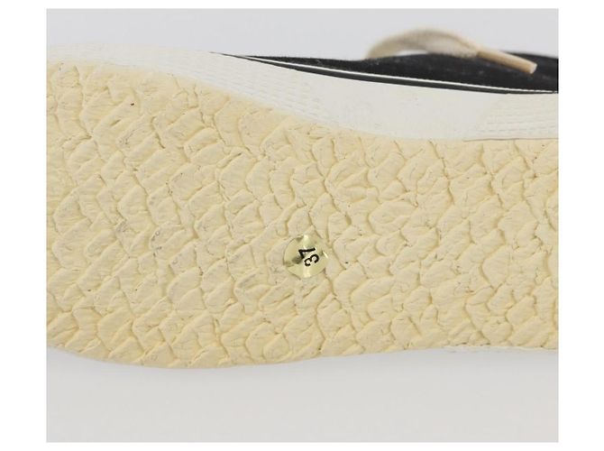 Sneakers Alte CHANEL Tela Nera Bianca A01852 CC Auth SW2298A Nero Bianco - vista 9