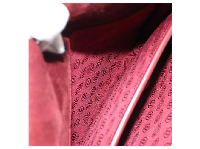 Borsa a Spalla Cartier in Pelle Bordeaux Oro Auth ki6589 D'oro Bordò - vista 19