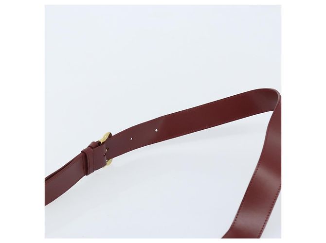 Borsa a Spalla Cartier in Pelle Bordeaux Oro Auth ki6589 D'oro Bordò - vista 8