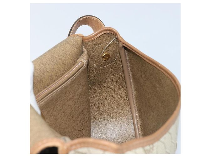 Borsa a spalla in tela a nido d'ape PVC beige oro Auth BAZ416 Christian Dior - vista 18