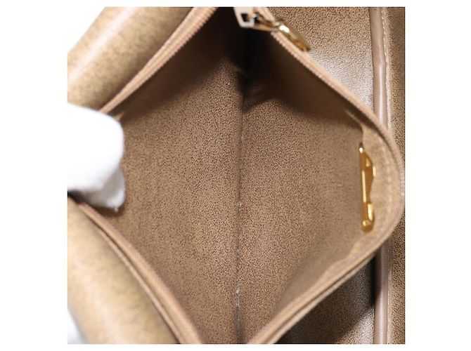 Borsa a spalla in tela a nido d'ape PVC beige oro Auth BAZ416 Christian Dior - vista 21