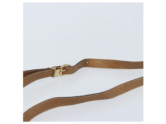 Borsa a spalla in tela a nido d'ape PVC beige oro Auth BAZ416 Christian Dior - vista 8