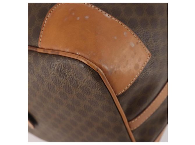 Céline Borsa Boston in tela Macadam CELINE in pelle PVC marrone oro Auth YKZ788 D'oro - vista 14