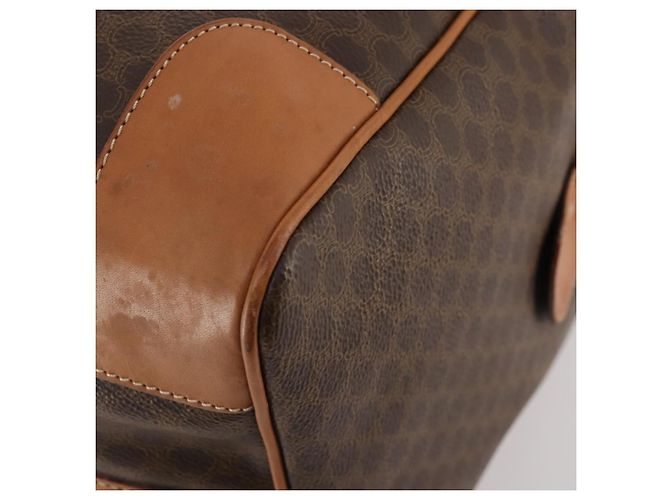 Céline Borsa Boston in tela Macadam CELINE in pelle PVC marrone oro Auth YKZ788 D'oro - vista 15
