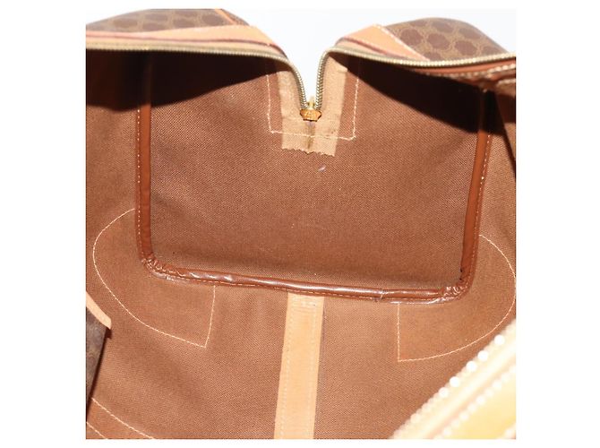 Céline Borsa Boston in tela Macadam CELINE in pelle PVC marrone oro Auth YKZ788 D'oro - vista 19