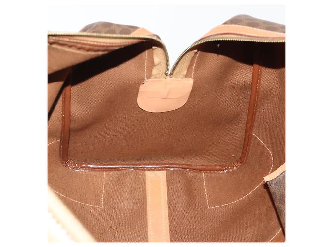 Céline Borsa Boston in tela Macadam CELINE in pelle PVC marrone oro Auth YKZ788 D'oro - vista 20