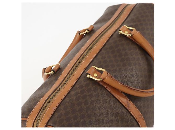 Céline Borsa Boston in tela Macadam CELINE in pelle PVC marrone oro Auth YKZ788 D'oro - vista 6