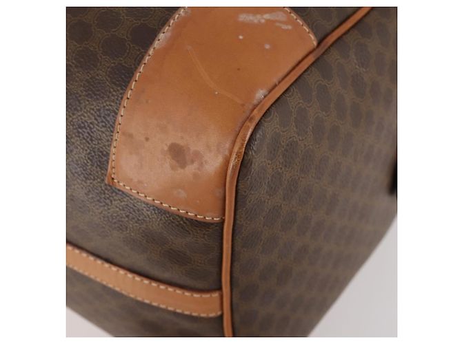 Céline Borsa Boston in tela Macadam CELINE in pelle PVC marrone oro Auth YKZ788 D'oro - vista 9