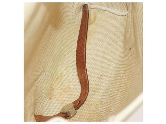 Hermès HERMES Herbag Ad PM Rucksack Canvas Leder 2in1 Beige Silber Auth 172481 - Ansicht 19