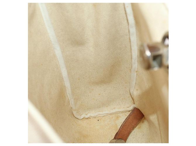 Hermès HERMES Herbag Ad PM Rucksack Canvas Leder 2in1 Beige Silber Auth 172481 - Ansicht 21