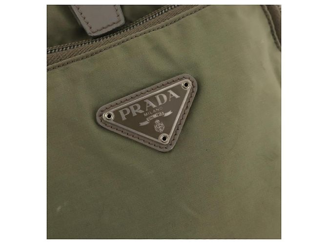 PRADA Backpack Nylon Beige Silver Auth YKZ795 Silvery - view 19