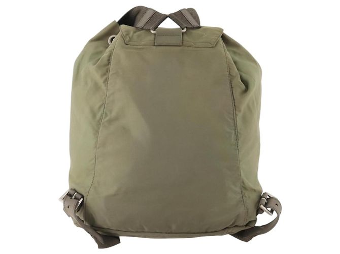 PRADA Backpack Nylon Beige Silver Auth YKZ795 Silvery - view 2