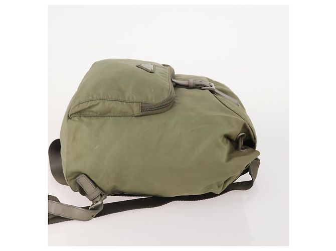 PRADA Backpack Nylon Beige Silver Auth YKZ795 Silvery - view 3