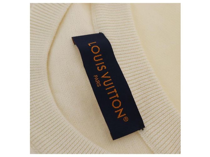 LOUIS VUITTON NIGO Intarsia Jacquard Pato Tejido de Algodón RM221M LV Auth BAZ829SAM Crudo - vista 10