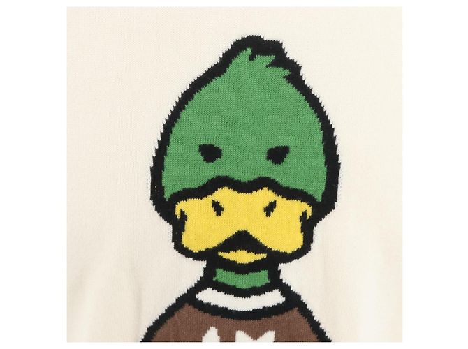 LOUIS VUITTON NIGO Intarsia Jacquard Pato Tejido de Algodón RM221M LV Auth BAZ829SAM Crudo - vista 3