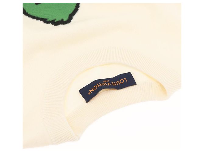LOUIS VUITTON NIGO Intarsia Jacquard Pato Tejido de Algodón RM221M LV Auth BAZ829SAM Crudo - vista 5