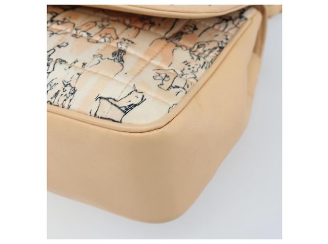 CHANEL Borsa a Spalla Choco Bar con Catena Satin Rosa Oro CC Auth ARZ748SAV D'oro - vista 10