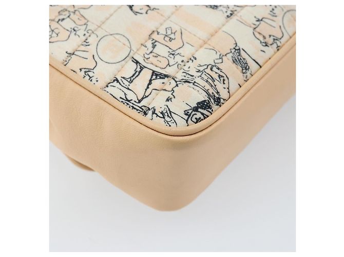 CHANEL Borsa a Spalla Choco Bar con Catena Satin Rosa Oro CC Auth ARZ748SAV D'oro - vista 13