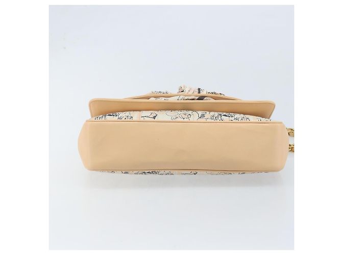 CHANEL Borsa a Spalla Choco Bar con Catena Satin Rosa Oro CC Auth ARZ748SAV D'oro - vista 9