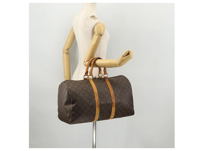 LOUIS VUITTON Borsa Boston Monogram Keepall 45 M41428 LV Auth bs34073 Monogramma - vista 21