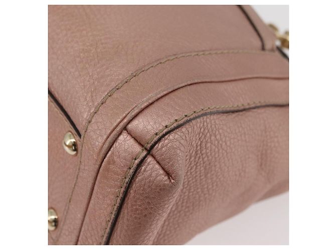 Borsa Tote in pelle GUCCI 2 in 1 Rosa Oro 282300 Auth ka3524 D'oro - vista 13