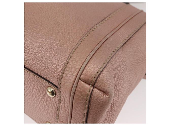 Borsa Tote in pelle GUCCI 2 in 1 Rosa Oro 282300 Auth ka3524 D'oro - vista 15