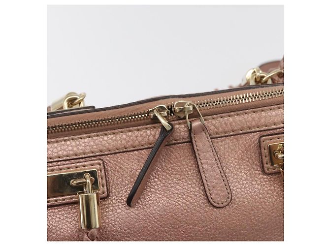 Borsa Tote in pelle GUCCI 2 in 1 Rosa Oro 282300 Auth ka3524 D'oro - vista 16