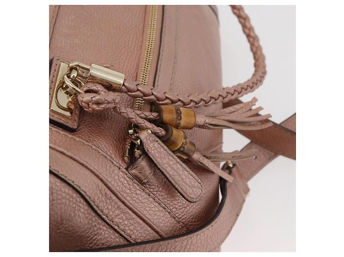 Borsa Tote in pelle GUCCI 2 in 1 Rosa Oro 282300 Auth ka3524 D'oro - vista 17
