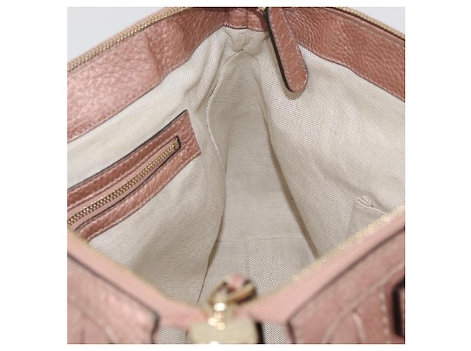 Borsa Tote in pelle GUCCI 2 in 1 Rosa Oro 282300 Auth ka3524 D'oro - vista 20