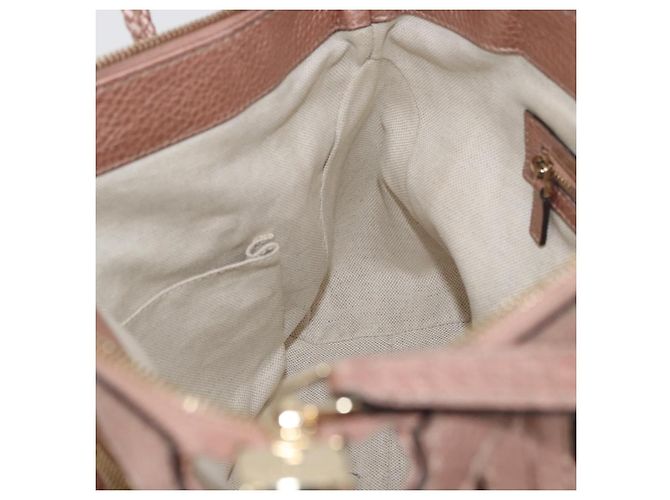 Borsa Tote in pelle GUCCI 2 in 1 Rosa Oro 282300 Auth ka3524 D'oro - vista 21