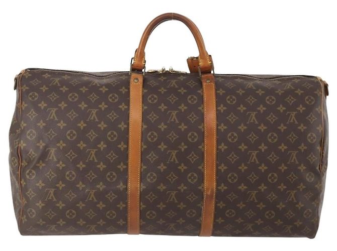 LOUIS VUITTON Monogram Keepall Bandouliere 60 Borsa Boston M41412 LV Auth AMZ045 Monogramma - vista 2