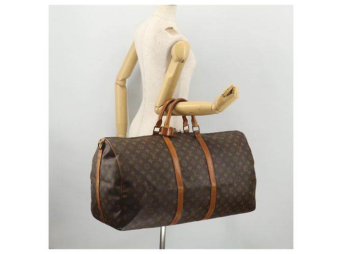 LOUIS VUITTON Monogram Keepall Bandouliere 60 Borsa Boston M41412 LV Auth AMZ045 Monogramma - vista 22