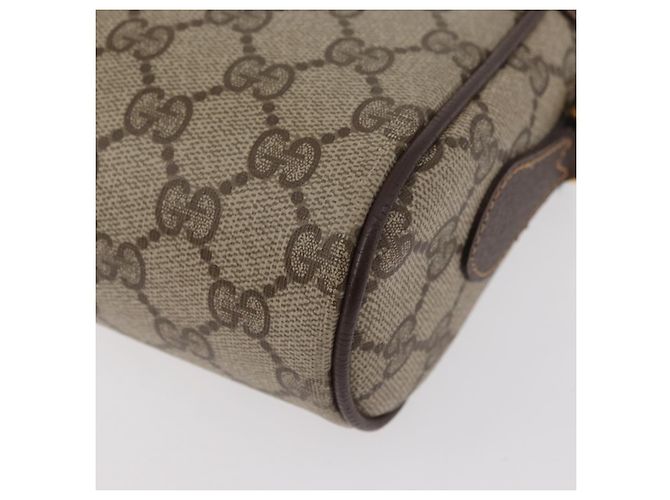 Borsa a Spalla Gucci GG Supreme Web Sherry Line PVC Beige 56 02 087 Auth BAZ559 D'oro - vista 13