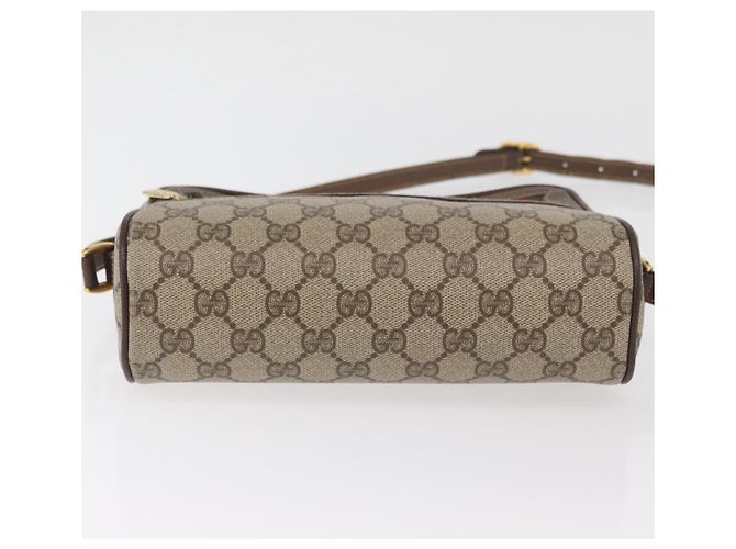 Borsa a Spalla Gucci GG Supreme Web Sherry Line PVC Beige 56 02 087 Auth BAZ559 D'oro - vista 9