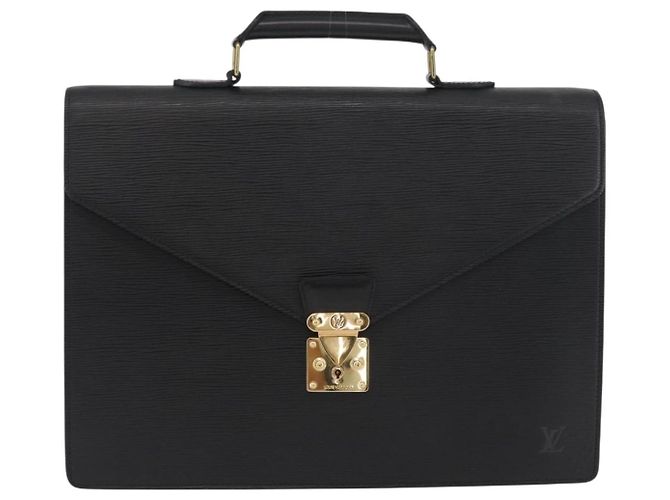 LOUIS VUITTON Epi Serviette Conseiller Borsa Business Nera M54422 LV Auth BA11563 Nero - vista 13