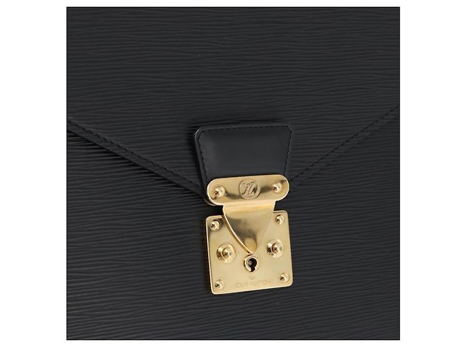 LOUIS VUITTON Epi Serviette Conseiller Borsa Business Nera M54422 LV Auth BA11563 Nero - vista 18