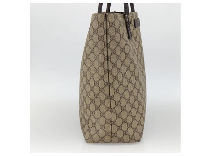Borsa a mano GG Supreme in PVC beige e argento di GUCCI 131220 Auth ka3507 - vista 4