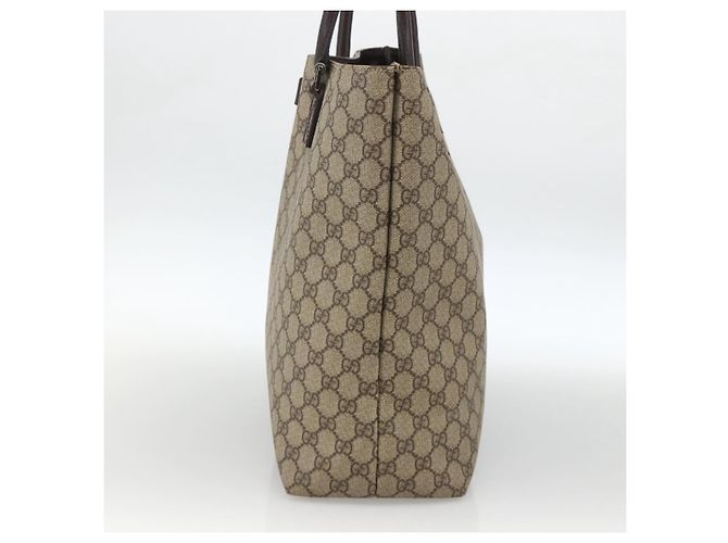 Borsa a mano GG Supreme in PVC beige e argento di GUCCI 131220 Auth ka3507 - vista 5