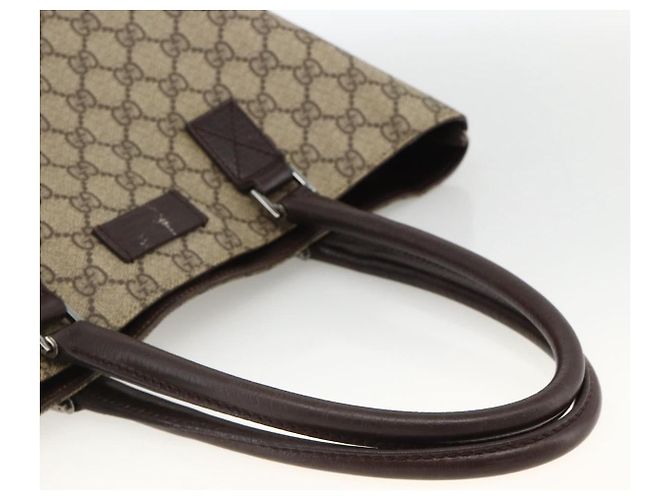 Borsa a mano GG Supreme in PVC beige e argento di GUCCI 131220 Auth ka3507 - vista 7