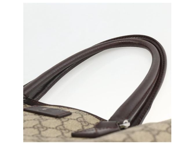 Borsa a mano GG Supreme in PVC beige e argento di GUCCI 131220 Auth ka3507 - vista 8