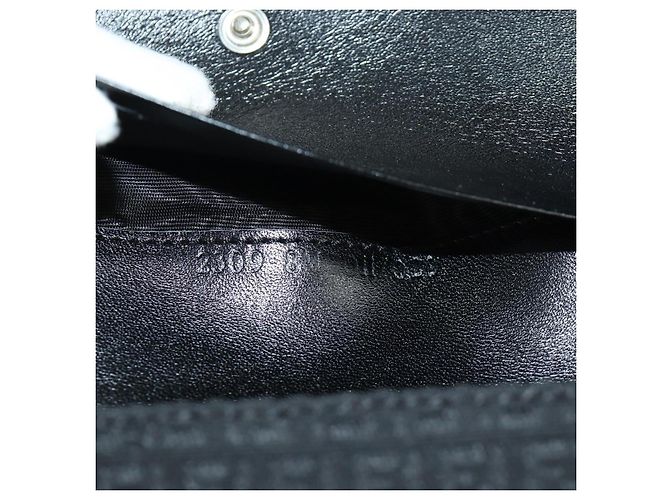 Fendi Cartera Trifold de Lona Zucchino Negra Auth am11191V Negro - vista 11