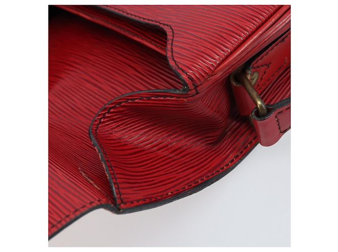 LOUIS VUITTON Borsa a Spalla Epi Cartesier MM Rossa M52247 LV Auth YKZ616 Rosso - vista 10
