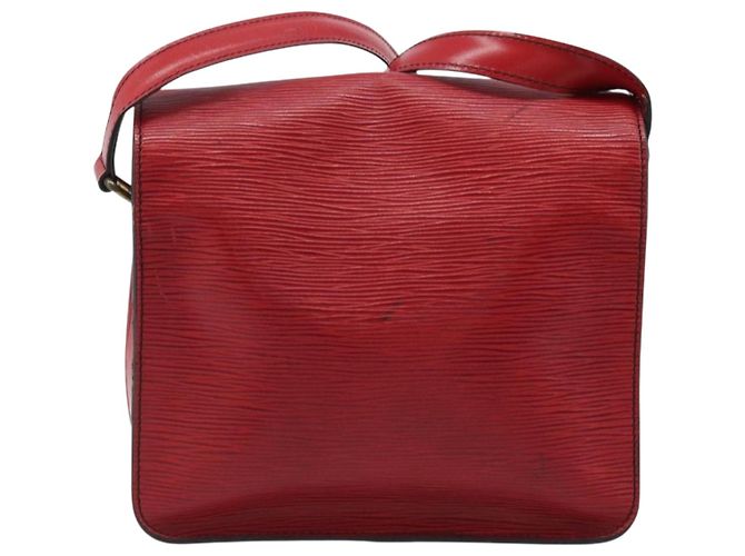 LOUIS VUITTON Borsa a Spalla Epi Cartesier MM Rossa M52247 LV Auth YKZ616 Rosso - vista 2