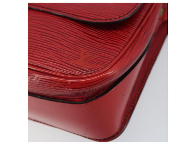 LOUIS VUITTON Borsa a Spalla Epi Cartesier MM Rossa M52247 LV Auth YKZ616 Rosso - vista 9
